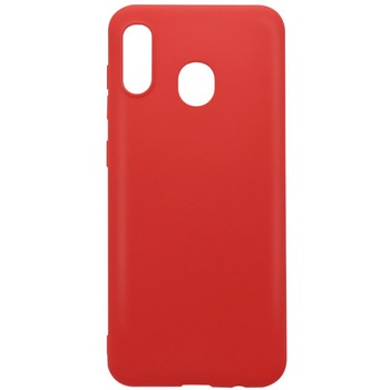 Husa de protectie Lemontti pentru Samsung Galaxy A30, Silicon Silky, Red