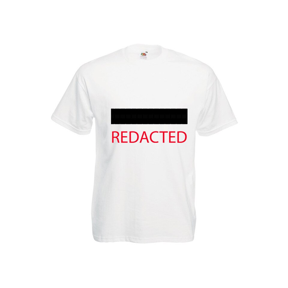 Tricou barbatesc personalizat REDACTED alb S