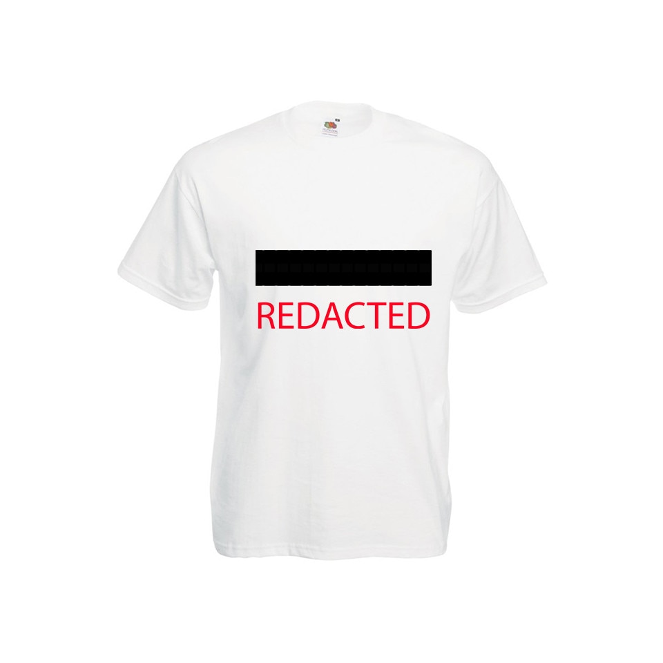 Tricou barbatesc personalizat REDACTED alb M
