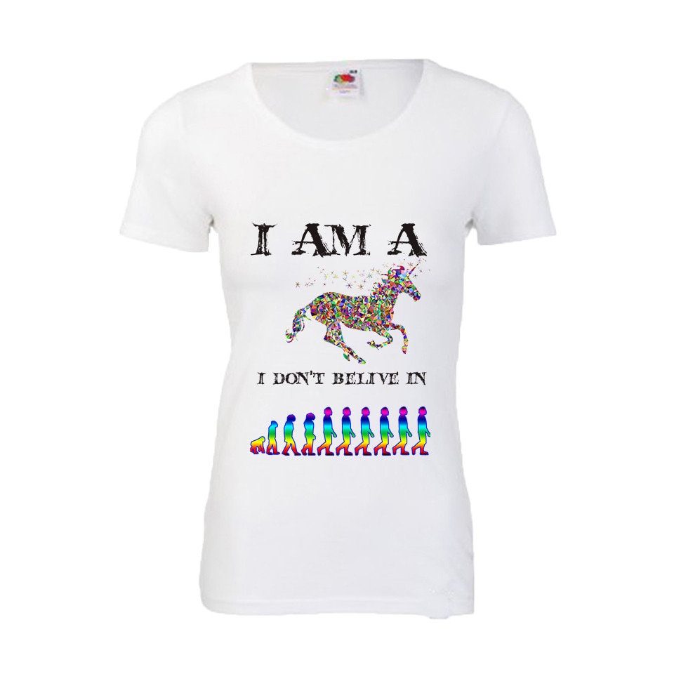 Tricou dama personalizat I AM A UNICORN alb XXL