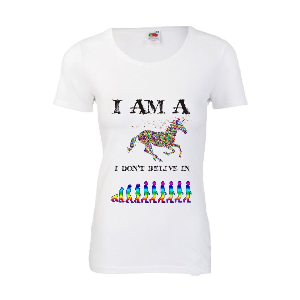 Tricou dama personalizat I AM A UNICORN alb S