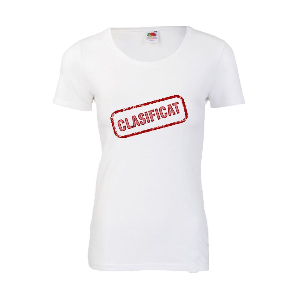 Tricou dama personaizat DTG CLASIFICAT alb M