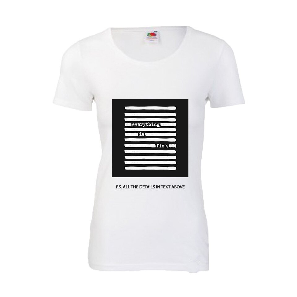 Tricou dama personalizat ALL THE DETAILS alb L