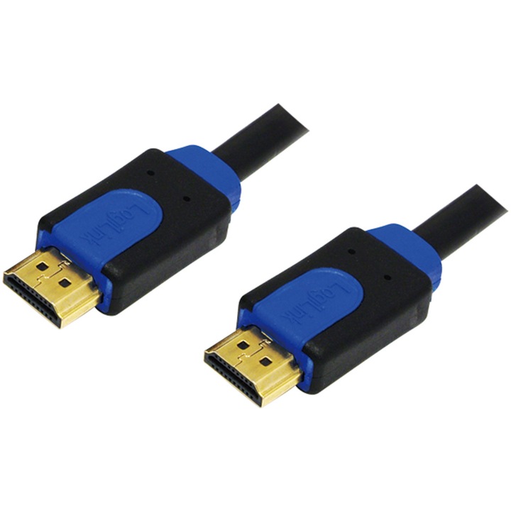 Cablu HDMI high speed cu ethernet LogiLink CHB1102, 2m, (T/T), suporta rezolutii 3D TV si 4K UHD