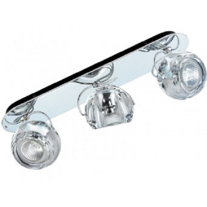 Spot LB Light 3X50W, GU10, sticla cristalina
