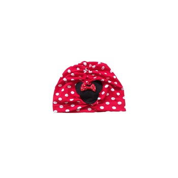Turban, rosu cu buline albe, Minnie 42 cm Turban, rosu cu buline albe, Minnie 42 cm