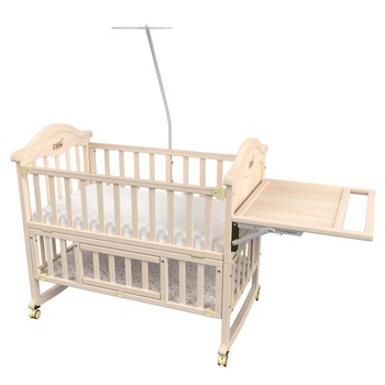 Patut 3in1 din lemn U-Grow, cu saltea, Natur Patut 3in1 din lemn U-Grow, cu saltea, Natur