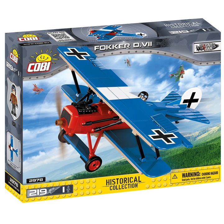 Set de construit Cobi, small army, Avion Fokker EV(DVIII) (219pcs)