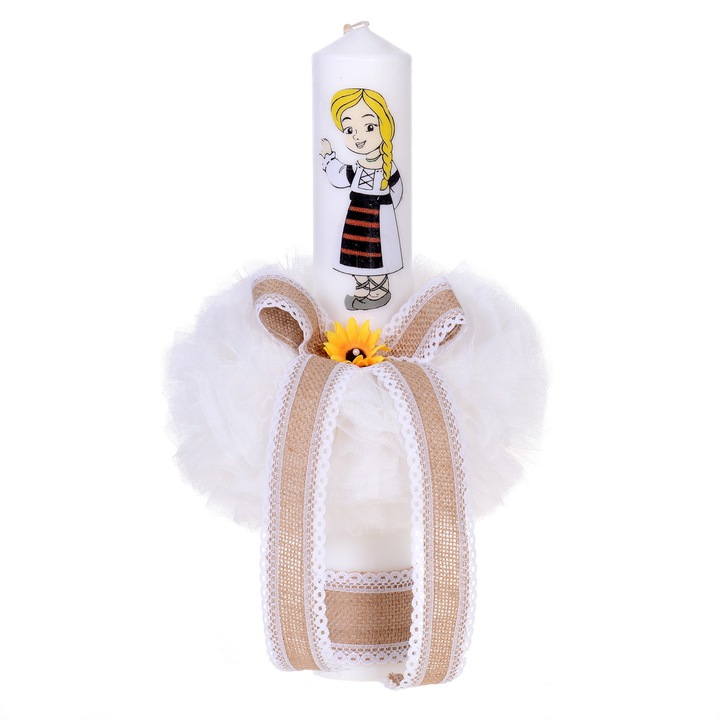 Lumanare botez traditionala pentru fetita Erfi® 10