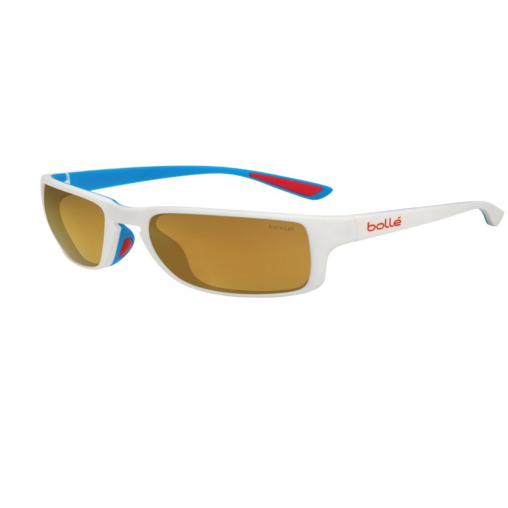 Ochelari de soare Bolle Slate polarizati, Alb mat/Maro Gold