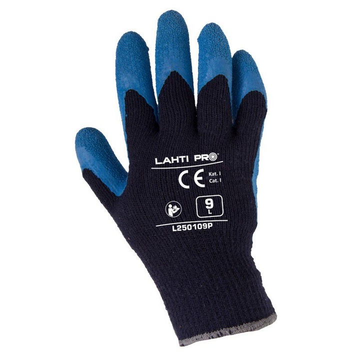 LAHTI.PRO Latex munkakesztyű, akrillal, hőszigetelő, alacsony hőmérsékleti körülmények között használható, 11 / 2XL méret