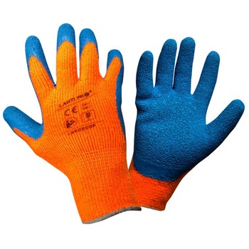 Manusi latex cu acril, protectie termica, confort ridicat, mansete elastice, marime 10/XL, Portocaliu Manusi latex cu acril, protectie termica, confort ridicat, mansete elastice, marime 10/XL, Portocaliu