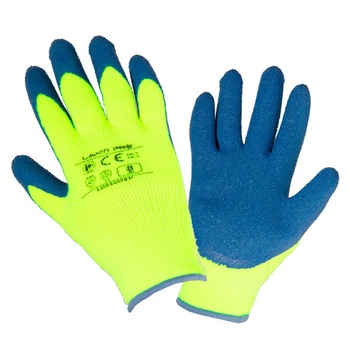 Manusi latex cu acril, protectie termica, confort ridicat, mansete elastice, marime 10/XL, Verde Manusi latex cu acril, protectie termica, confort ridicat, mansete elastice, marime 10/XL, Verde