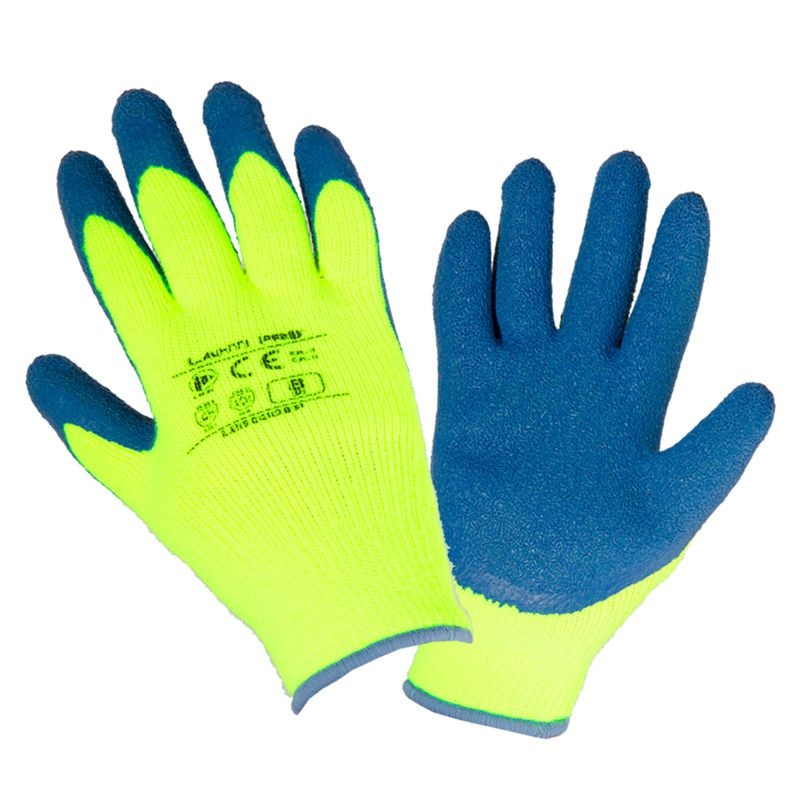 Manusi latex cu acril termic vizibila , culoare verde , marime M ( 8 )