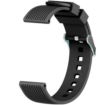 Curea ceas Smartwatch Samsung Gear S2, iUni 20 mm Silicon Sport Dark Black Curea ceas Smartwatch Samsung Gear S2, iUni 20 mm Silicon Sport Dark Black