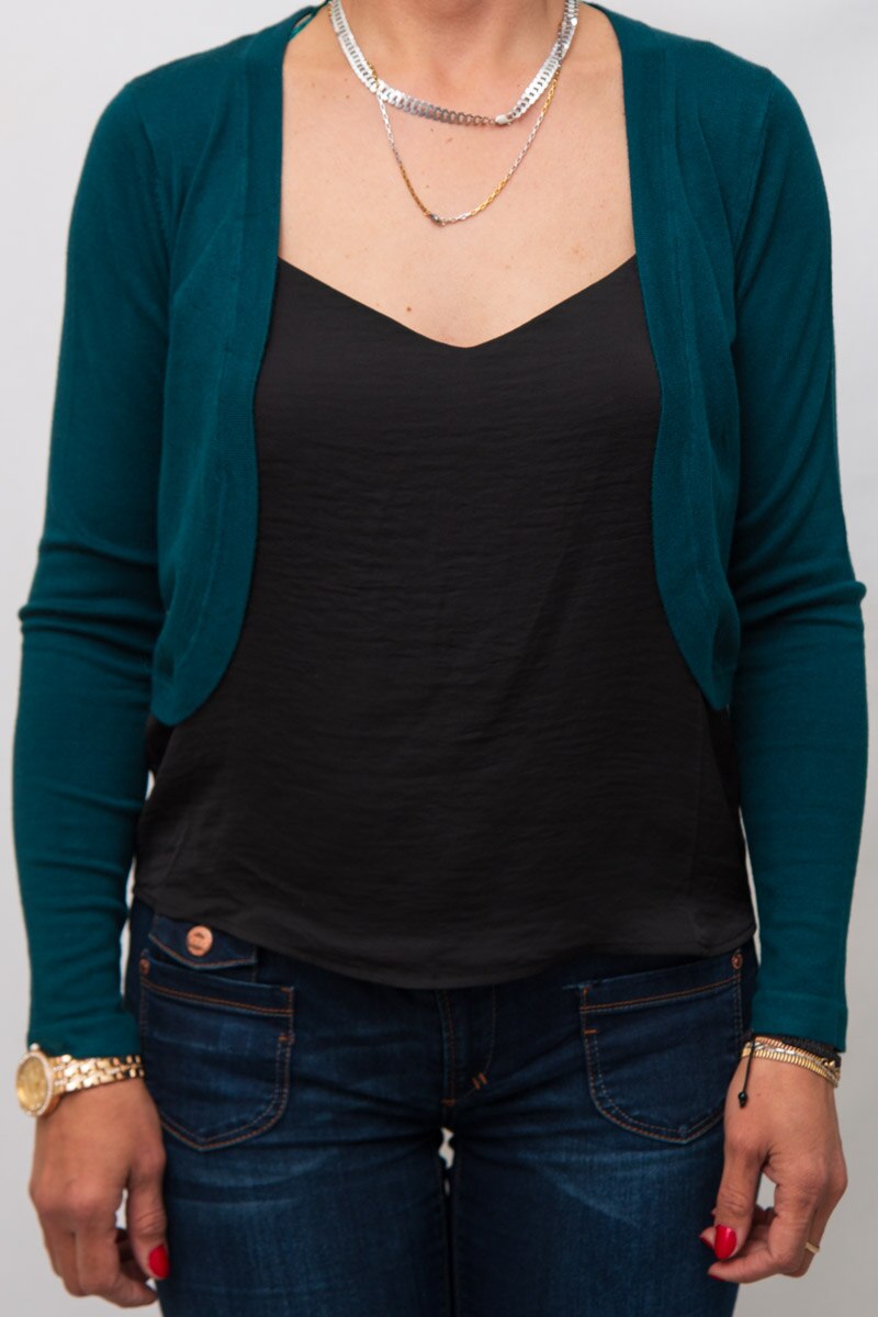 Blazer scurt Sisters Point, Verde inchis