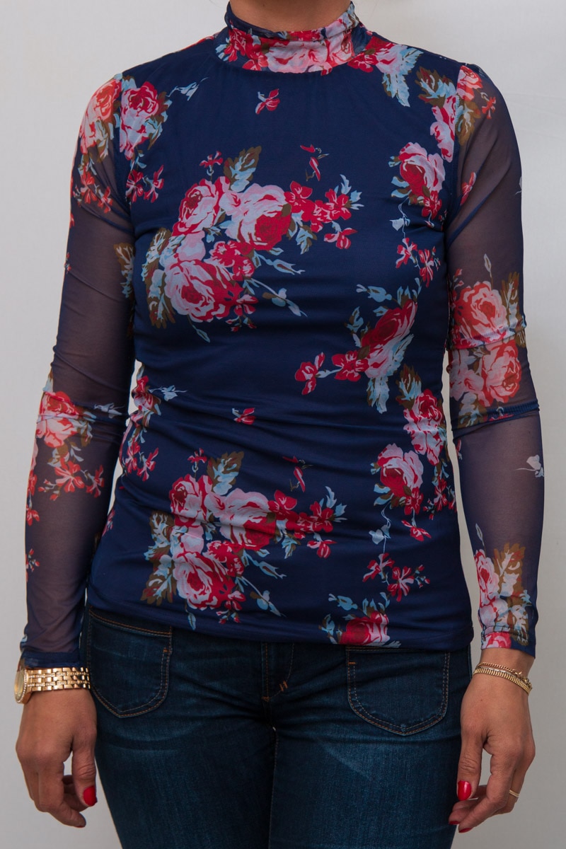 Bluza cu imprimeu Sisters Point 2, Albastru