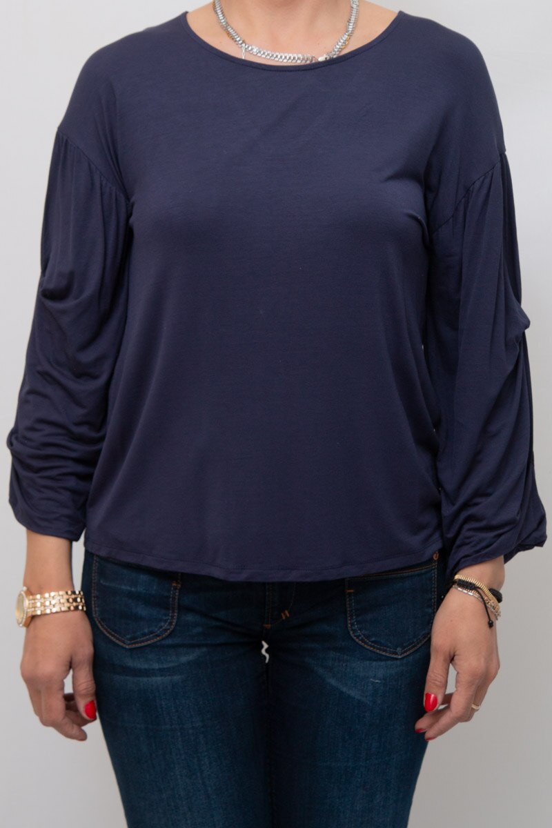 Bluza eleganta, cu maneca lunga, Sisters Point, Albastru marin