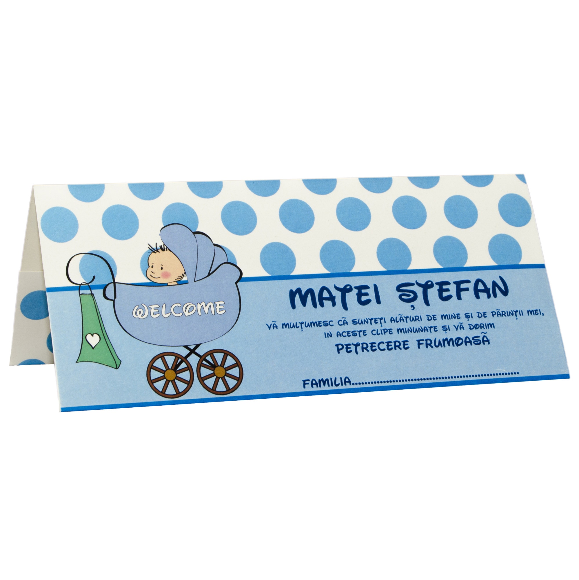 Plic de bani pentru botez Babyboy, PB1311, Cubika