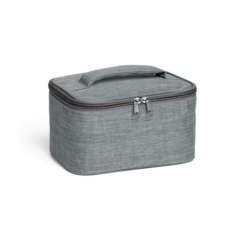 Geanta cosmetice pentru voiaj, Everestus, SGC01, poliester 300D, gri, saculet de calatorie inclus