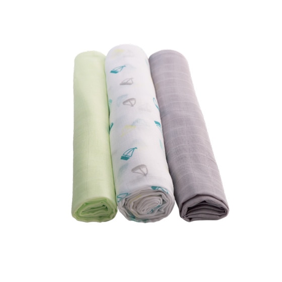 Set 3 museline din bumbac si fibre bambus Swaddles Ships