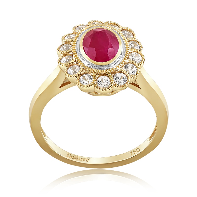 Inel Deruvo Aur 18k Rubin, Safire Albe, 53 RCRB00353EG-RUSAY