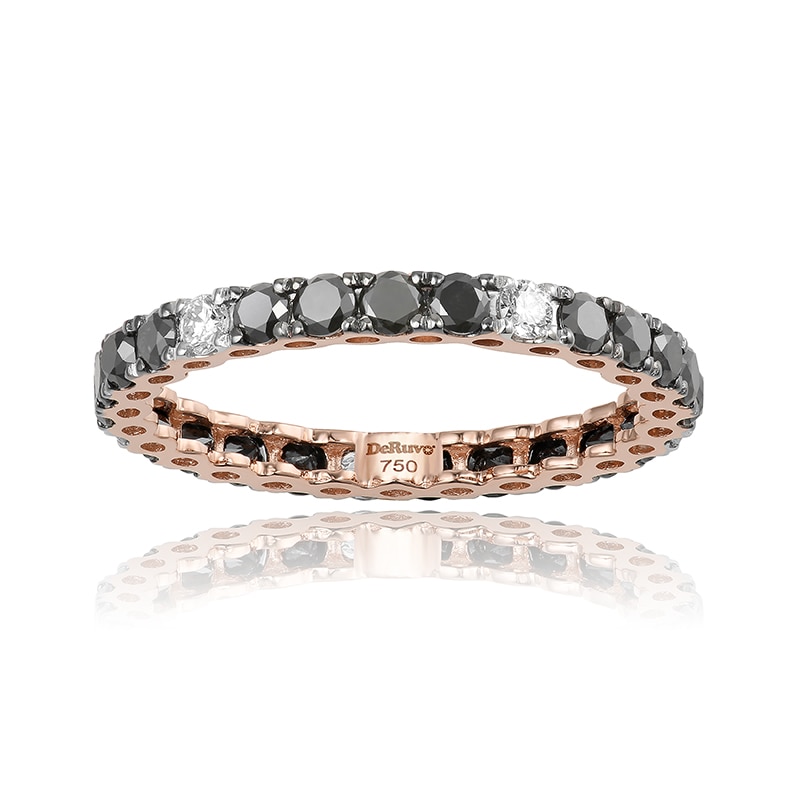 Inel Eternity Deruvo Aur 18k Diamante, Diamante Negre, 55 R26008-R