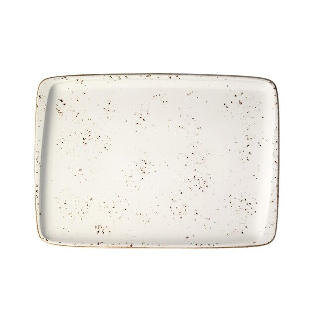 Platou dreptunghiular din portelan GRAIN 23x16cm GRA MOV 26DT