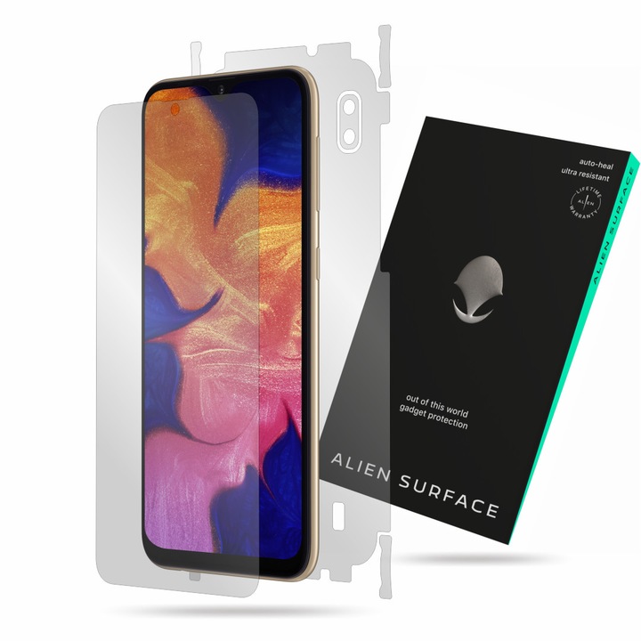 Alien Surface, Samsung Galaxy A10, képernyővédő fólia, hátsó, oldal