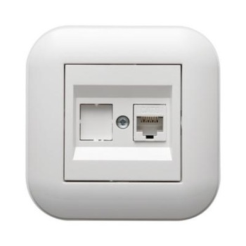 Priza UTP Ovivo Loft CAT6 ST Alb Priza UTP Ovivo Loft CAT6 ST Alb