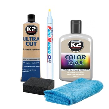 KIT corector zgarieturi auto cu marker vopsea neagra pentru zgarieturi adanci, pasta corectoare si polish la culoare KIT corector zgarieturi auto cu marker vopsea neagra pentru zgarieturi adanci, pasta corectoare si polish la culoare