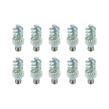 Set 10 Becuri Led Spirala 12W Lumina Rece E27 Set 10 Becuri Led Spirala 12W Lumina Rece E27