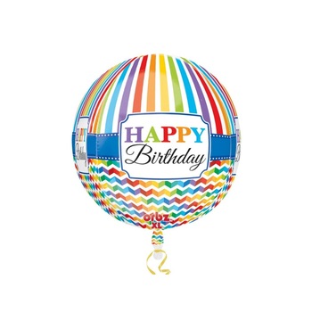 Balon Folie Sfera Orbz Happy Birthday, 38 x 40 cm, 30677 Balon Folie Sfera Orbz Happy Birthday, 38 x 40 cm, 30677