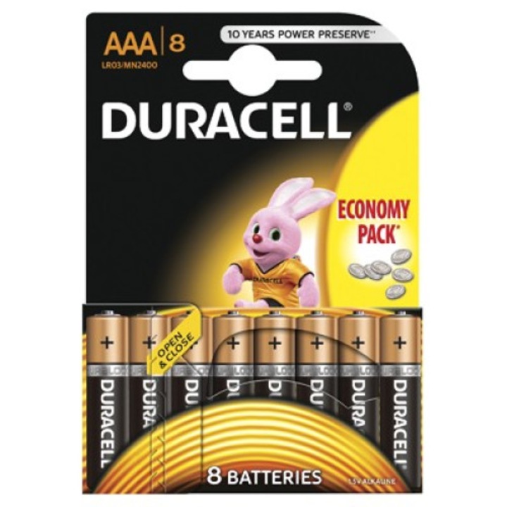 Baterii AAA ,LR03 - Duracell ,8 buc/set