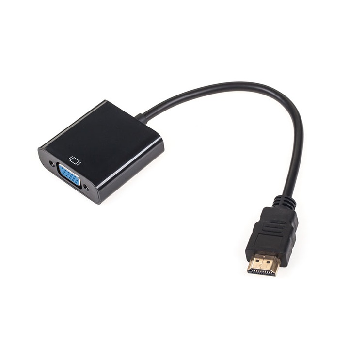 Adaptor HDMI tata - VGA mama, 1920 x 1200, Negru