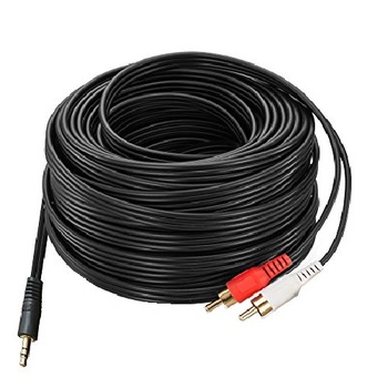 Cablu Audio 2x RCA - Jack 3.5 Stereo, 10m Lungime - Tip Male-Male pentru Sistem HIFI, Semnal Audio HD Cablu Audio 2x RCA - Jack 3.5 Stereo, 10m Lungime - Tip Male-Male pentru Sistem HIFI, Semnal Audio HD
