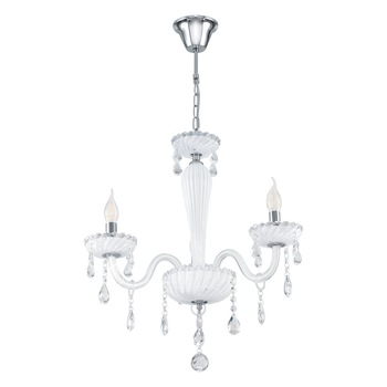 Lustra Carpento, EGLO, E14, Alb, H1200, 3x40W Lustra Carpento, EGLO, E14, Alb, H1200, 3x40W