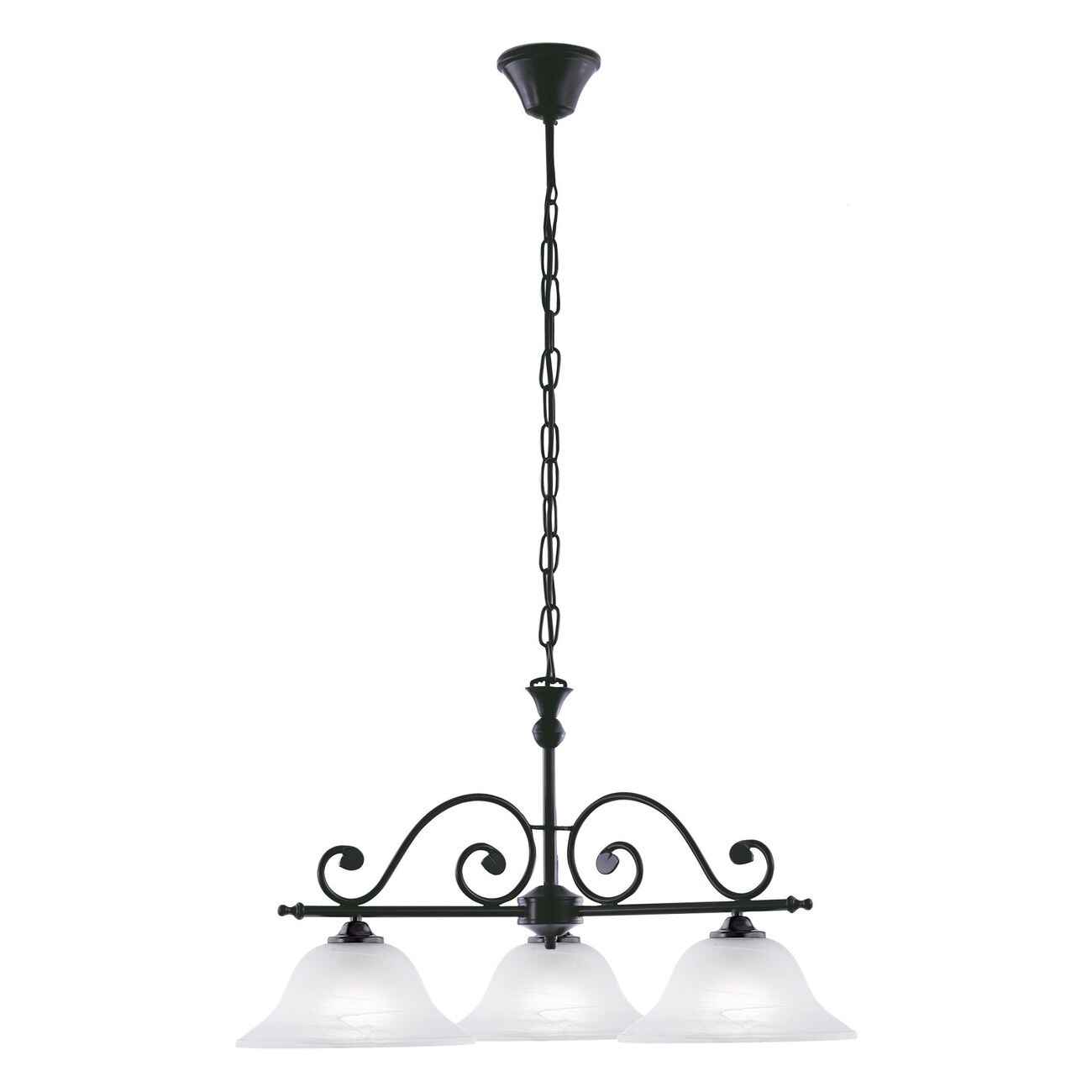 Lustra Murcia, EGLO, Negru-Alabastru, 3x60W