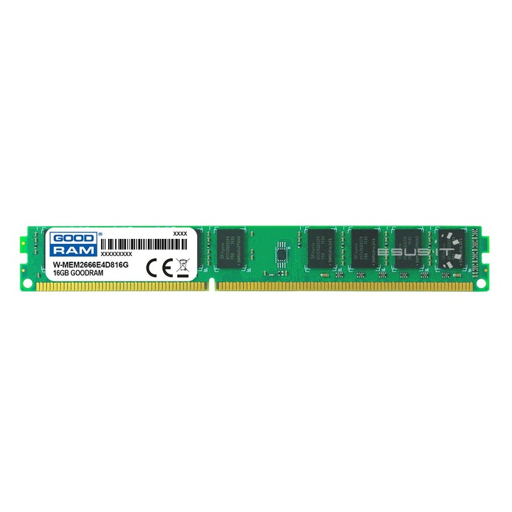 Памет GoodRam, 16GB DDR4, 2Rx8, 2666MHz, PC4-21300, MEM2666E4D816G