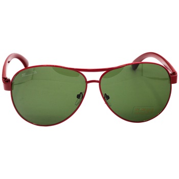Ochelari de soare, dama, Red Pilot, Matteo Ferari, toc si laveta, culoare rosu, UV400, lentile verde, rama rosie metalica rotunjita Ochelari de soare, dama, Red Pilot, Matteo Ferari, toc si laveta, culoare rosu, UV400, lentile verde, rama rosie metalica rotunjita