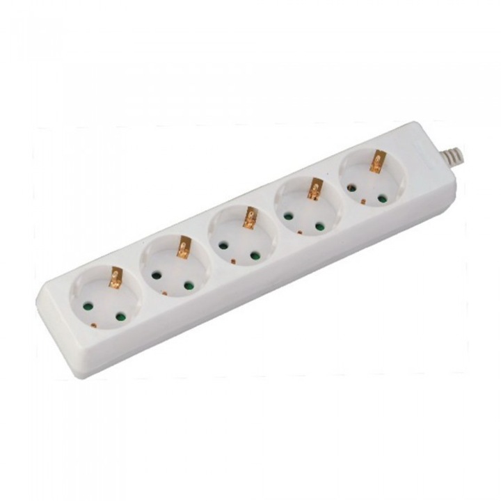 V-TAC удължител 5 гнезда, 3x1.5mmmp, дължина 1.5m