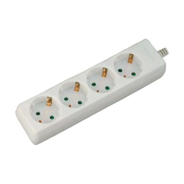 Prelungitor 5 prize 3 metri, cablu 3x1.5, alb, V-TAC