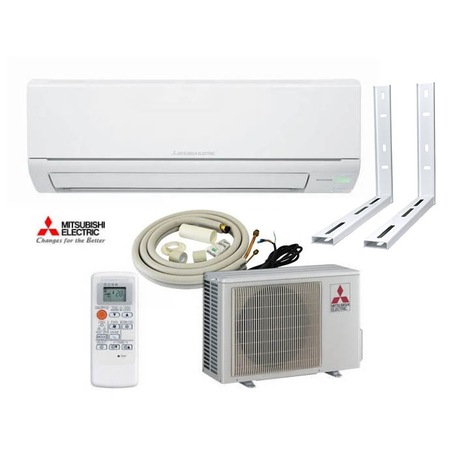 Pachet aparat de aer conditionat Mitsubishi MSZ-HJ25 Inverter+kit instalare topaerconditionat 3m complet, 9000 BTU, Clasa A, Filtru anti-praf, Functie Econo Cool, Programator zilnic, Auto-curatare, Auto-restart, Alb
