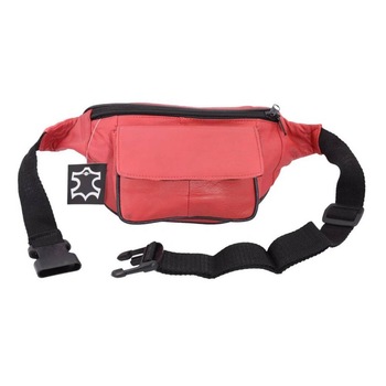 Borseta talie, rosu, piele naturala, 34 x 15 cm, B902R Borseta talie, rosu, piele naturala, 34 x 15 cm, B902R