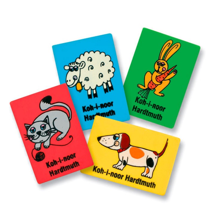 Koh-I-Noor: színes háziállatos radír - többféle