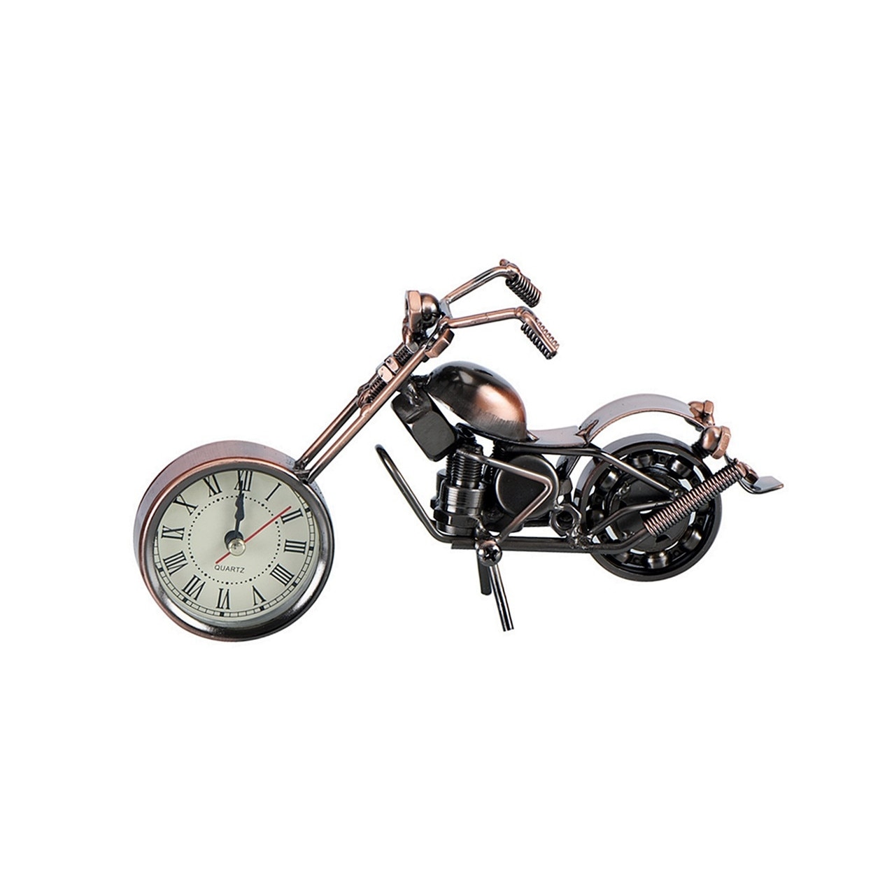 Macheta motocicleta din metal cu ceas