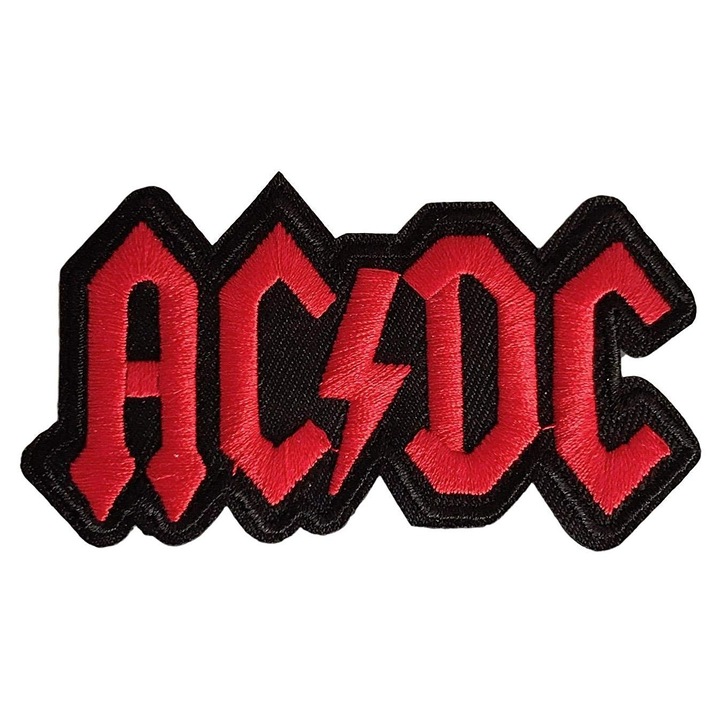 Petic textil / patch brodat rock ACDC 9.5x5 cm