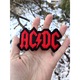 Petic textil / patch brodat rock ACDC 9.5x5 cm