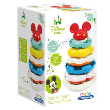Jucarie Baby Clementoni - Disney Mickey Mouse, Inele de stivuit Jucarie Baby Clementoni - Disney Mickey Mouse, Inele de stivuit