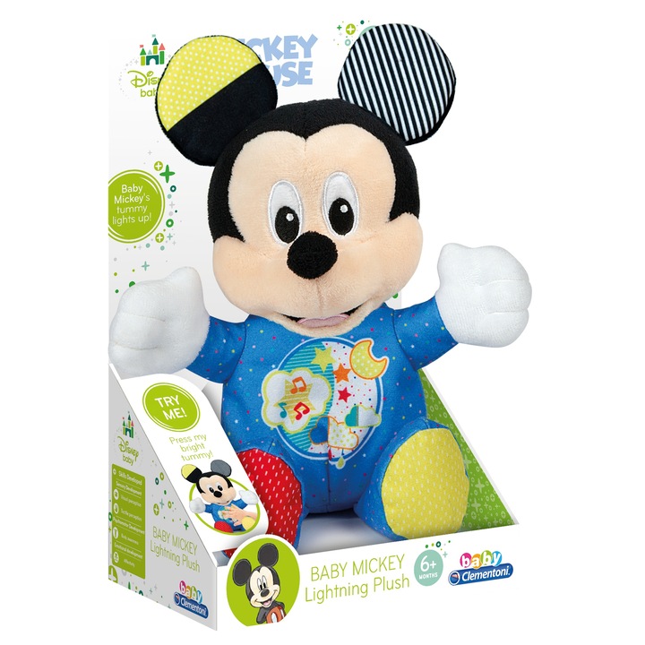 Плюшена играчка Clementoni - Mickey Mouse със светлини и звуци